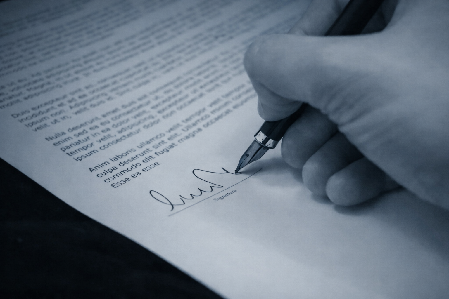 Signing of business sale agreement as part of a managed transaction process