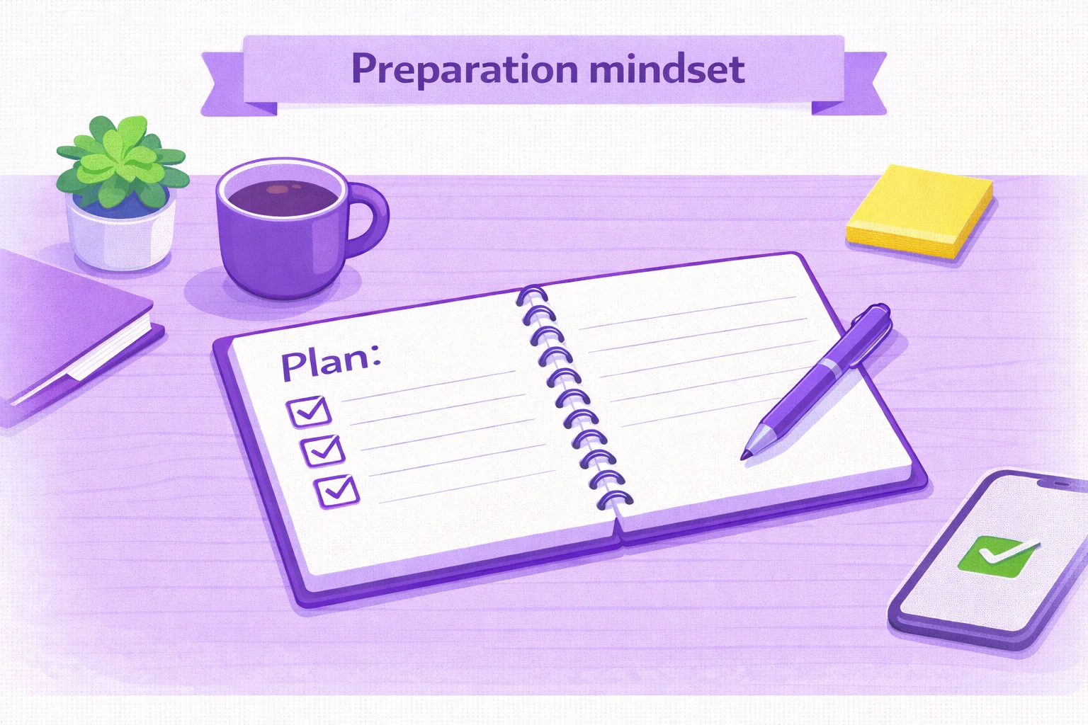 Clean desk with an open notebook representing calm preparation and early planning before selling a business Future Business Brokers Pty Ltd Melbourne